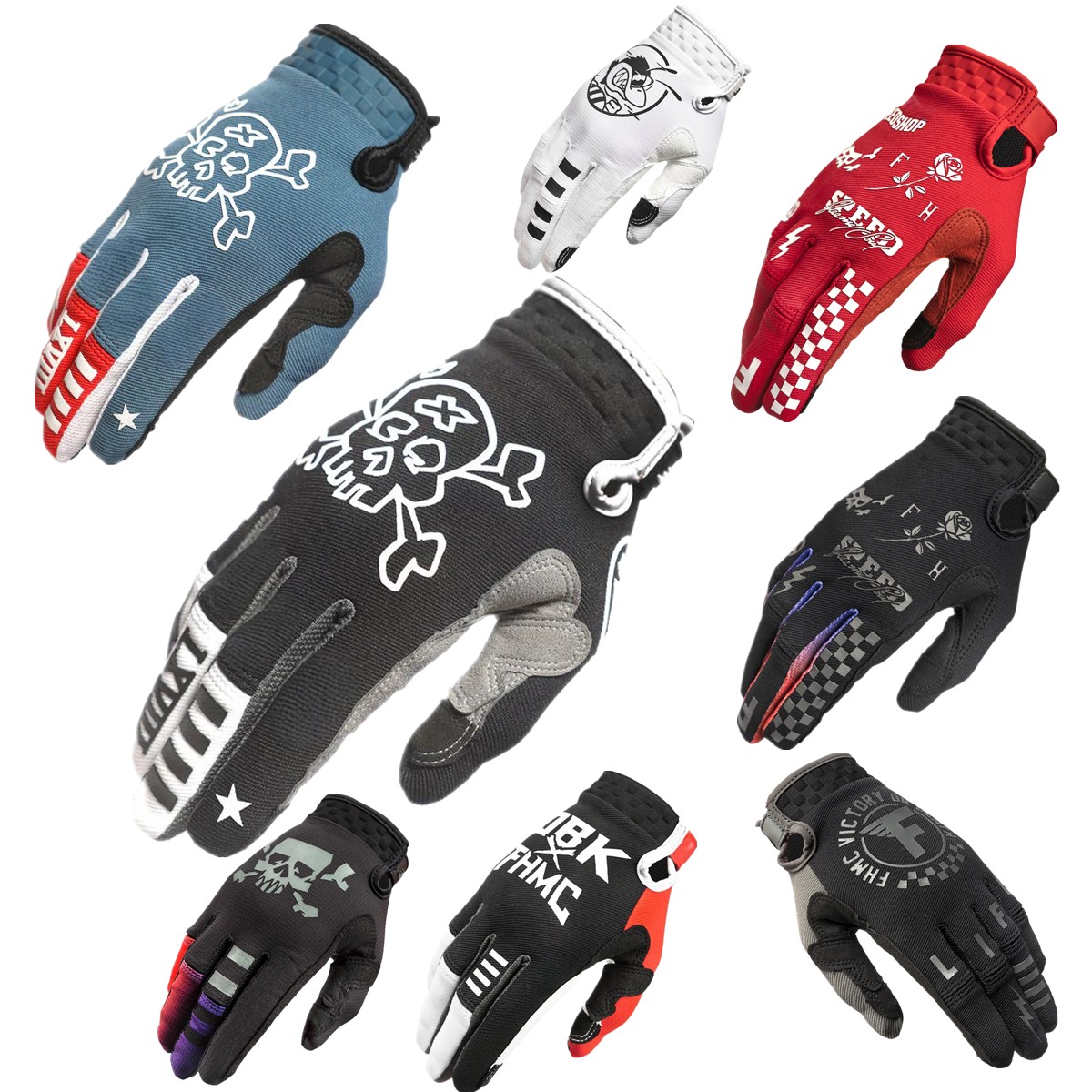 Cycling Glove Padded - FH MX Gloves Touch Screen Motocross