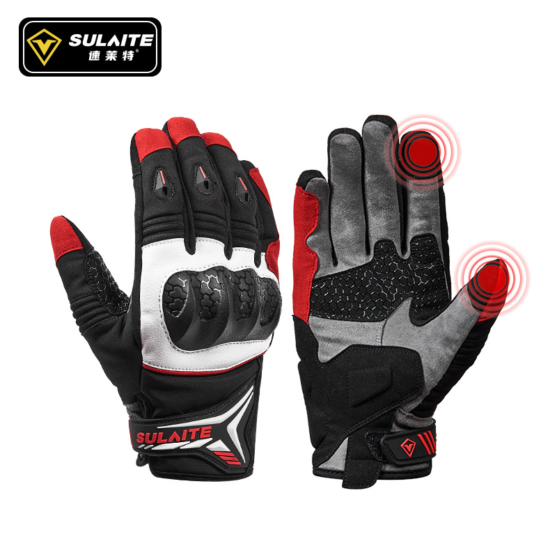 Motorcycle Glove Knuckle - SULAITE Motorcycle Gloves Men Women Winter