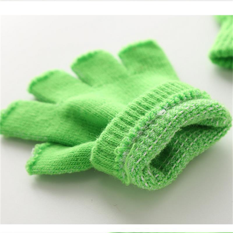 Fingerless Glove Knit - 1Pair Unisex Black Half Finger Fingerless