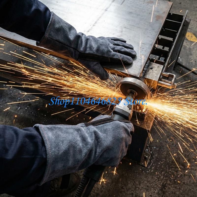 Heat Resistant Glove - 1pair Extended Forearm Safety Gloves 500°C