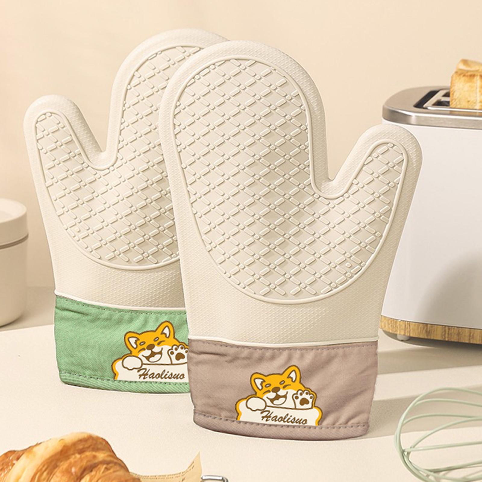 Oven Mitt Silicone - 1Pcs Silicone Heat Insulation Gloves Thickened