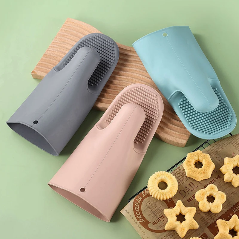 Oven Mitt Silicone - 1/2Pcs Long Thickened Oven Gloves Heat
