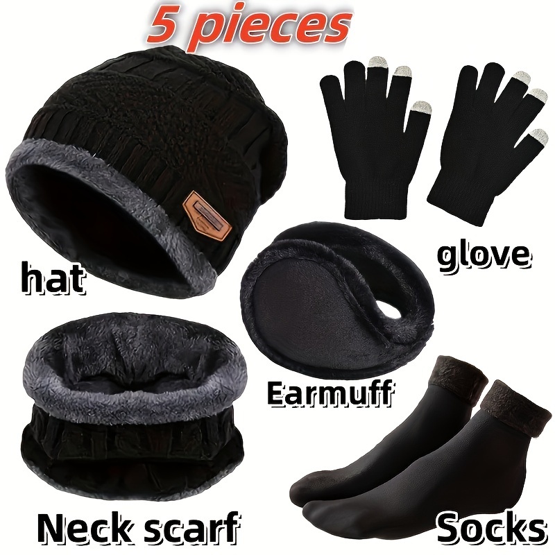 Winter Glove Insulated - Men's winter hat, outdoor winter scarf,