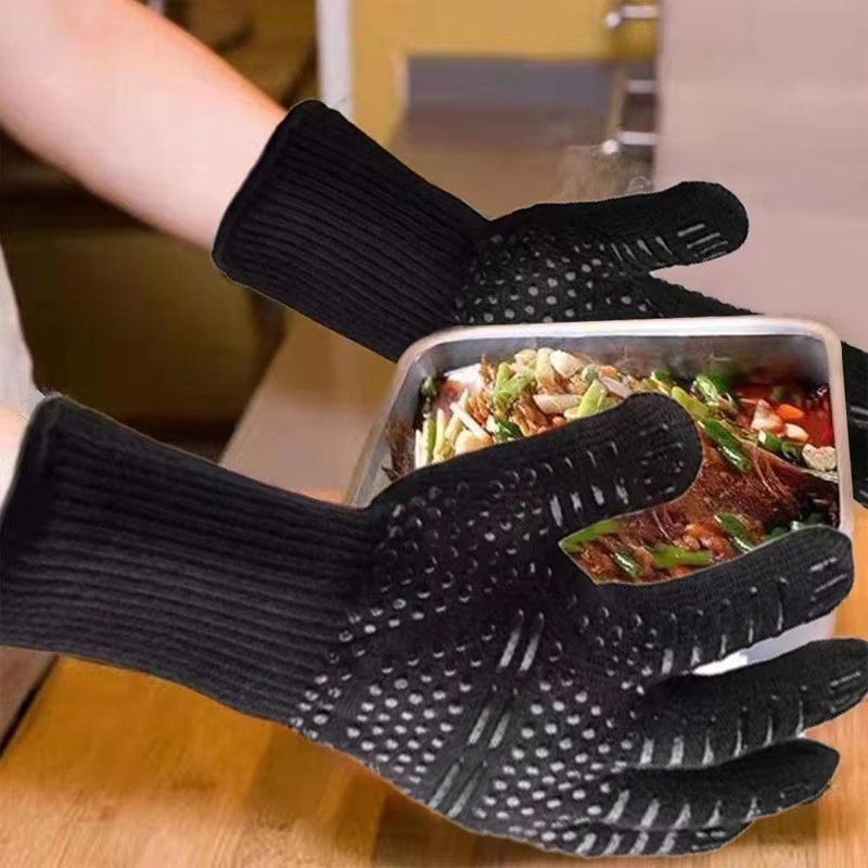 Oven Mitt Silicone - 1 Pair Oven Gloves Oven Mitts