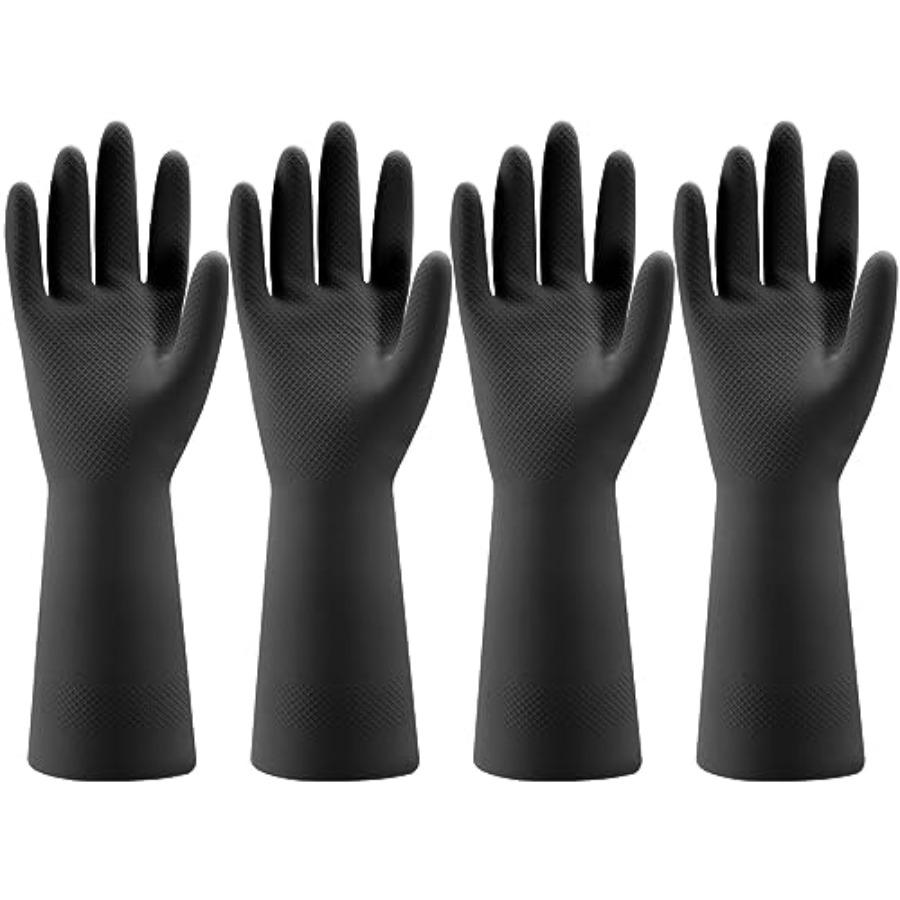 Dish Glove Rubber - 4 Pairs Rubber Kitchen Dishwashing Gloves
