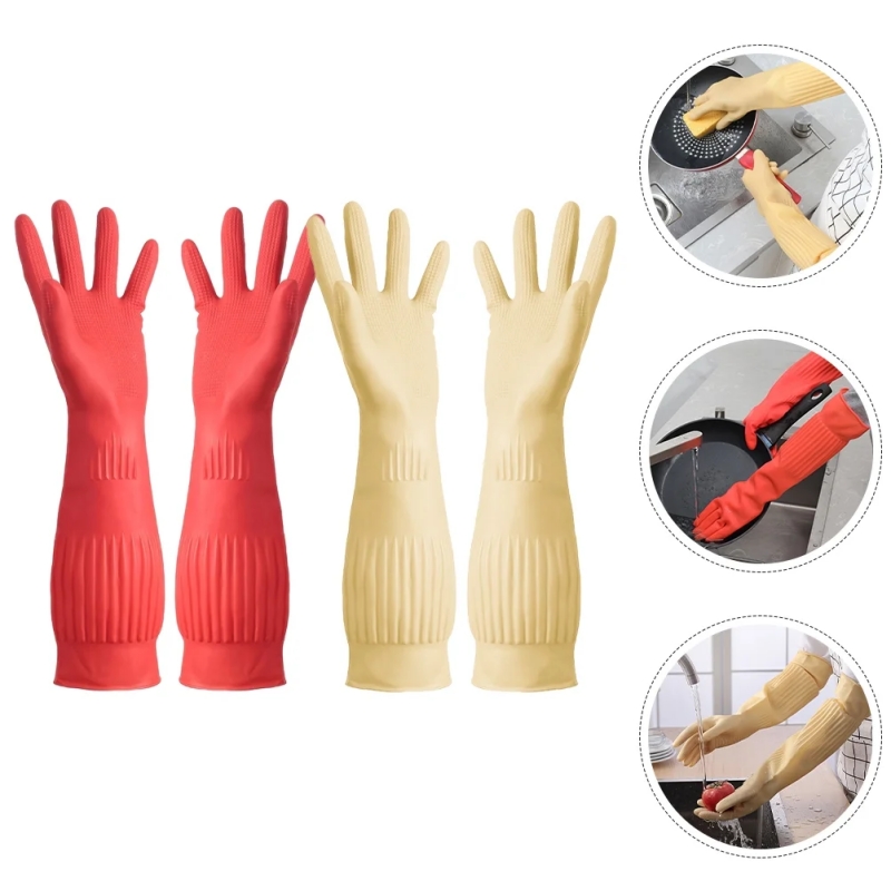 Dish Glove Rubber - Rubber Dishwashing Cleaning Gloves Reusable Waterproof