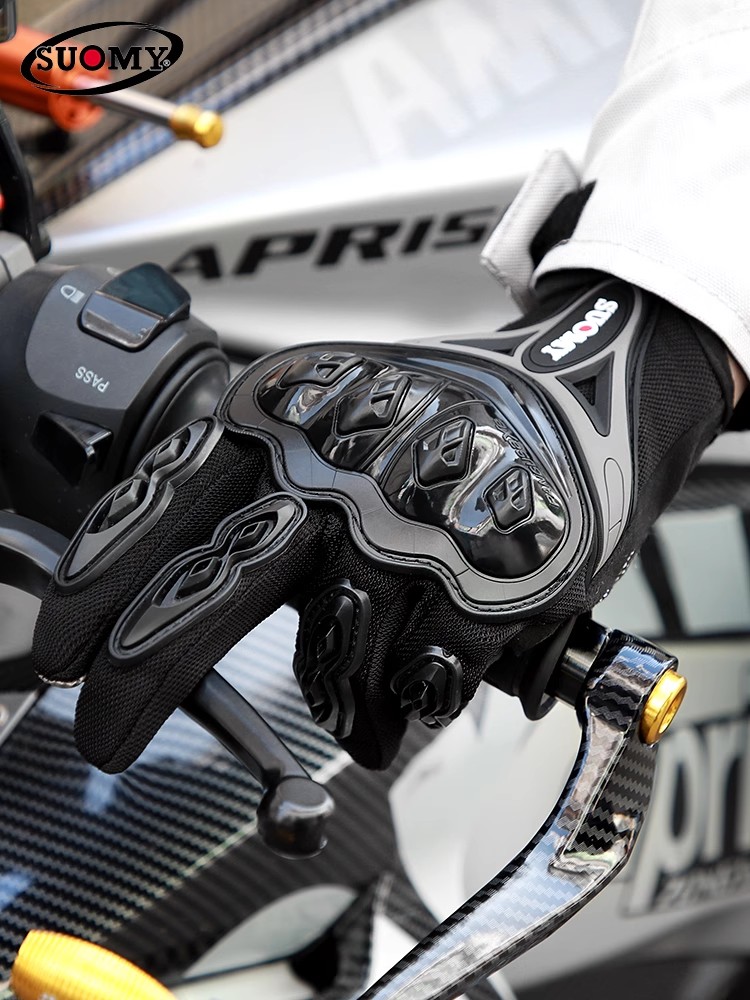 Motorcycle Glove Knuckle - SUOMY Summer Touchscreen Motorcycle Gloves Motocross