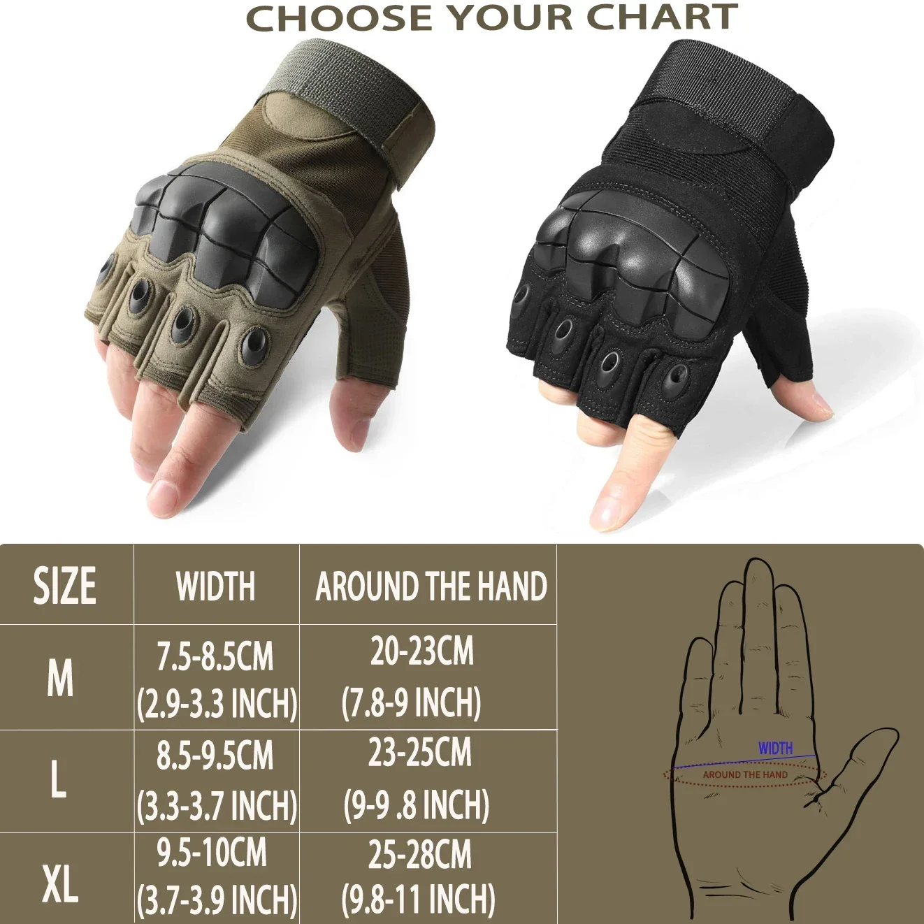MuqiNush Tactical Half Finger  - Motorcycle Glove Knuckle review and price
