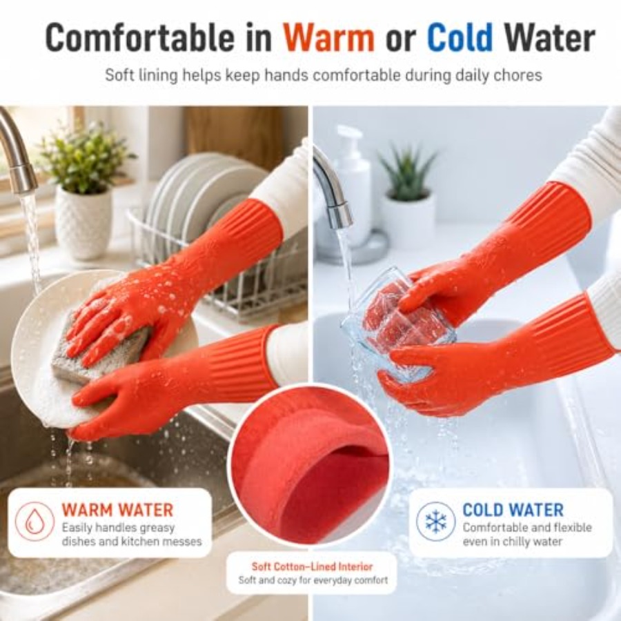 Rubber Dishwashing Cleaning Gl - Dish Glove Rubber review and price