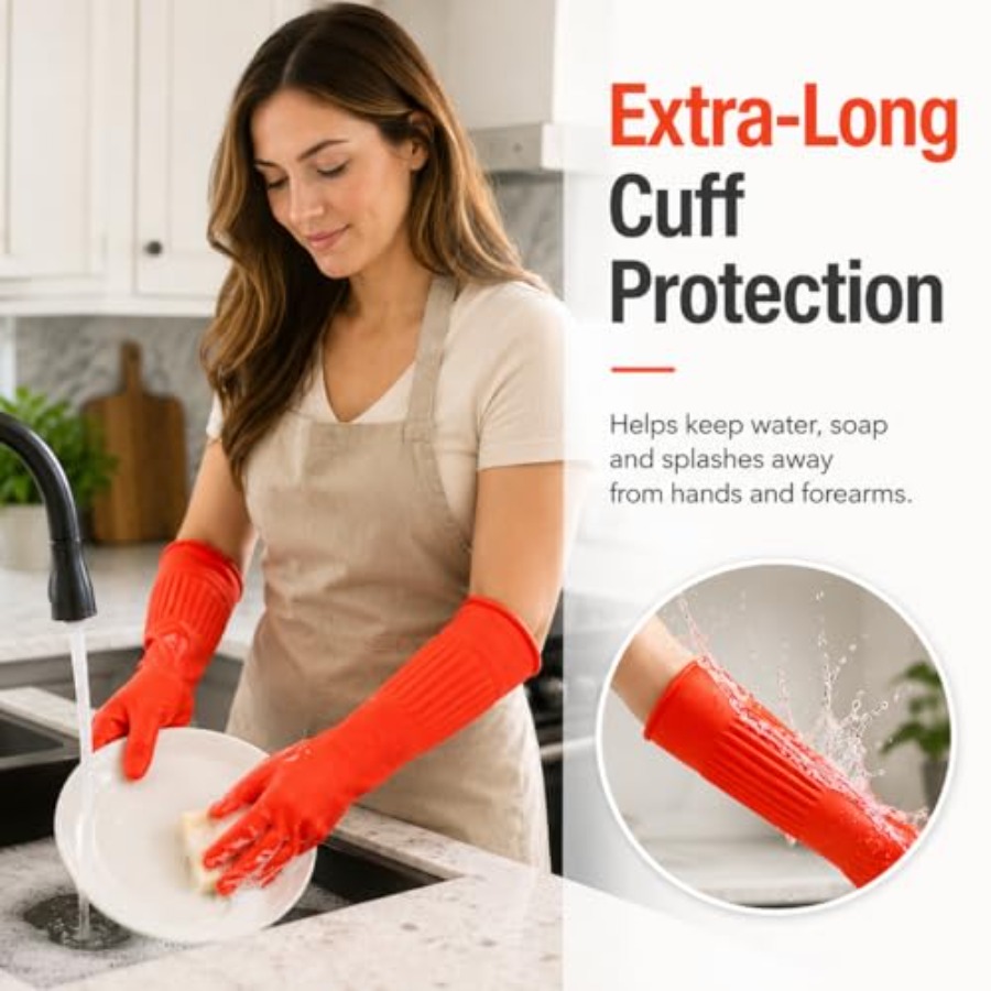 Rubber Dishwashing Cleaning Gl - Dish Glove Rubber review and price
