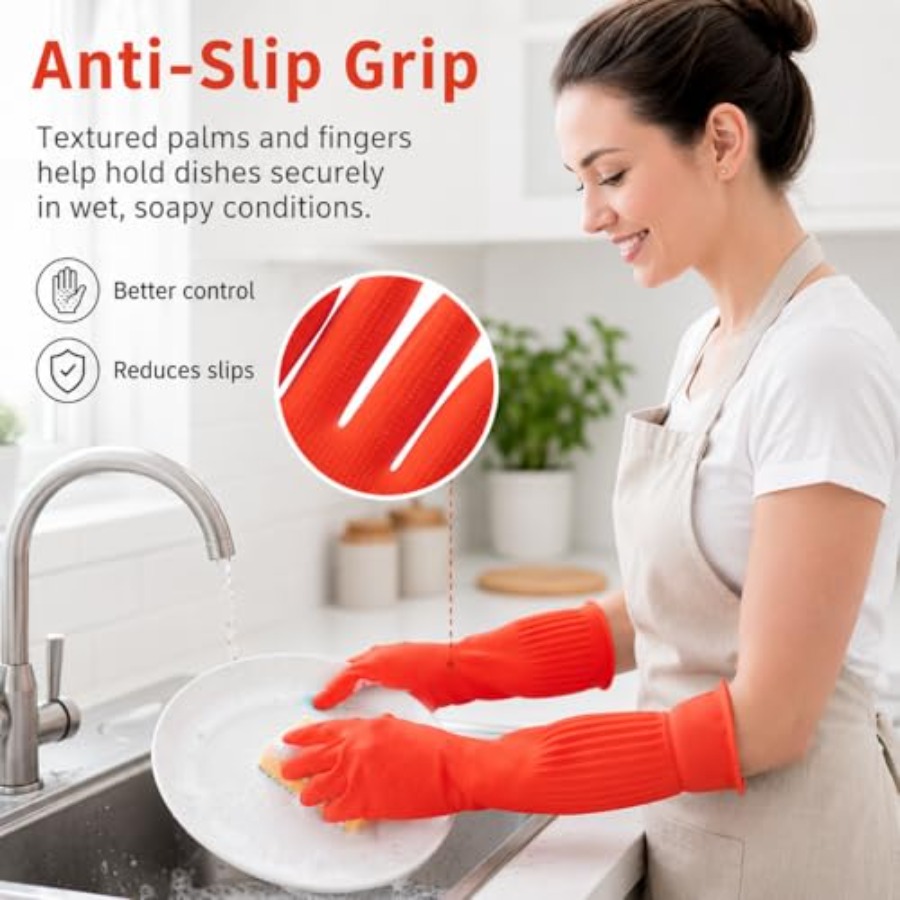 Rubber Dishwashing Cleaning Gl - Dish Glove Rubber review and price