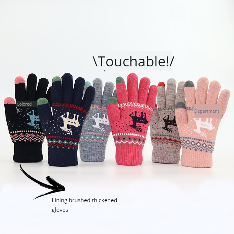 Autumn and Winter Thickened To - Wool Glove Lined review and price