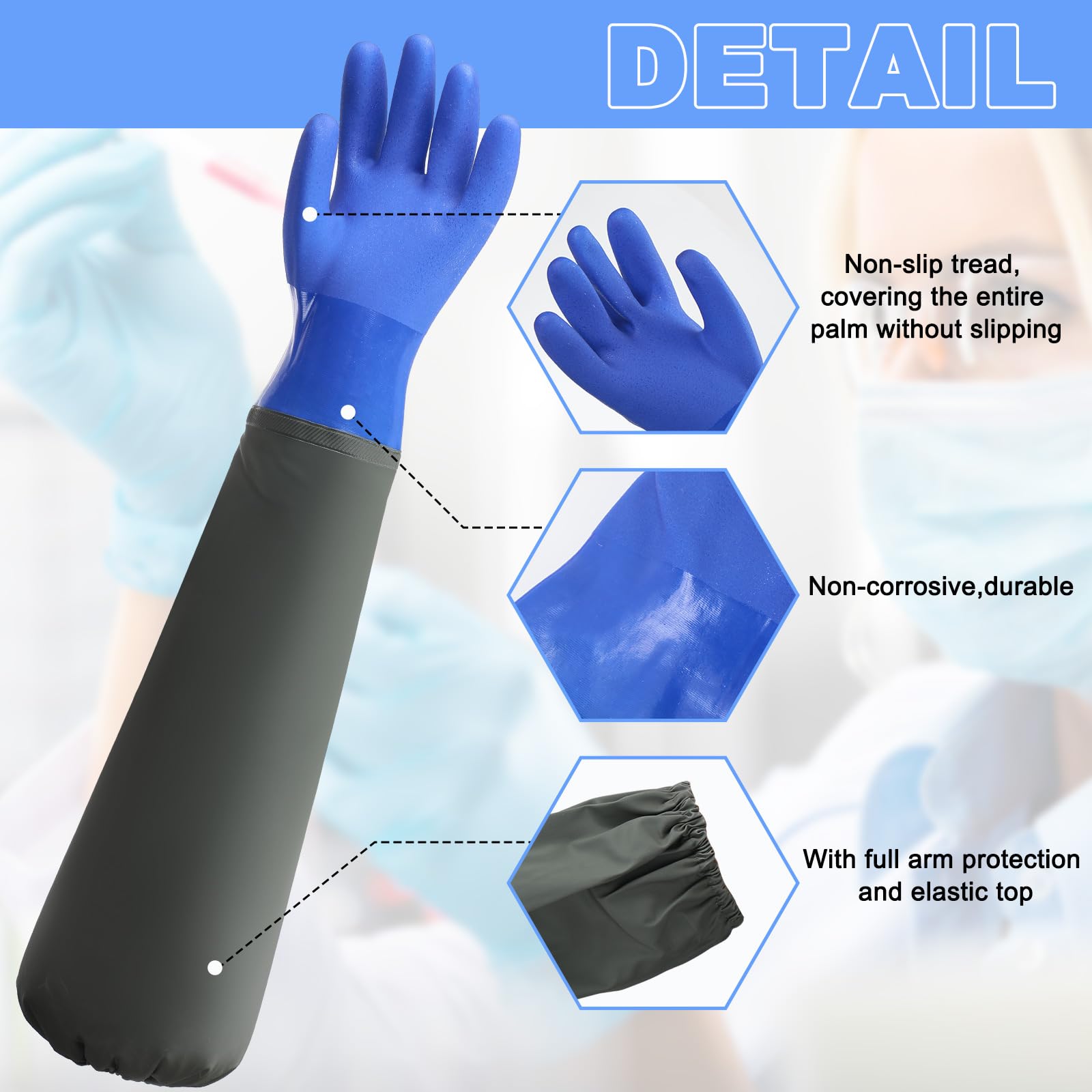 1 Pair Long Waterproof Drain C - Rubber Glove Cleaning review and price