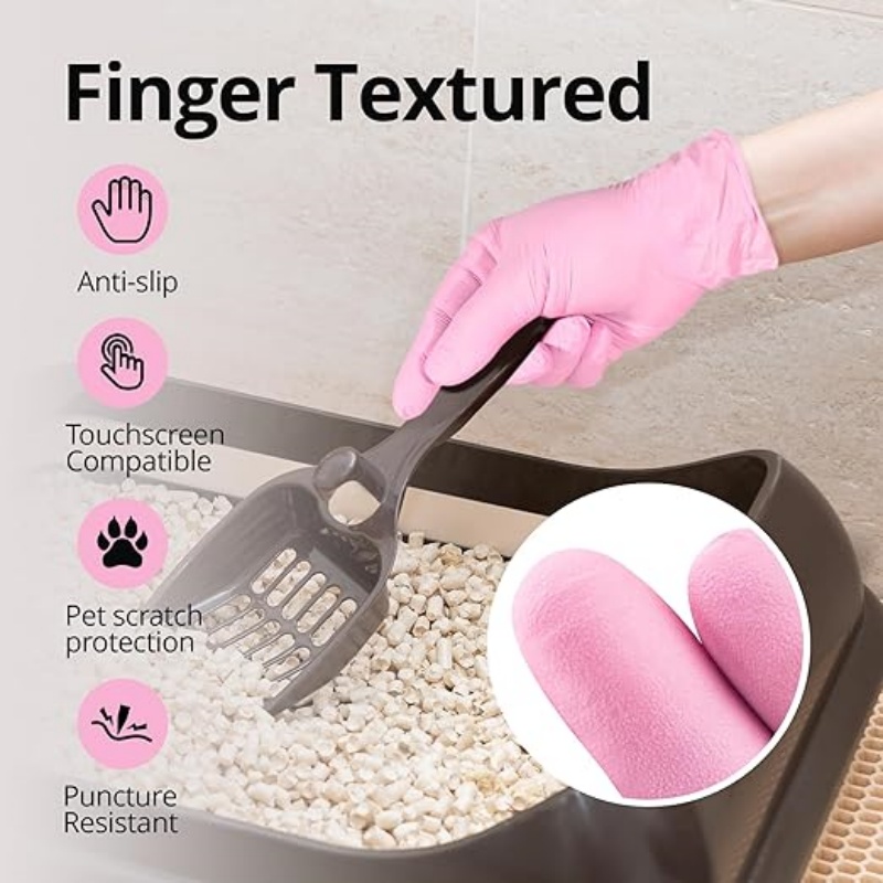 100-200PCS Pink Nitrile Dispos - Rubber Glove Cleaning review and price