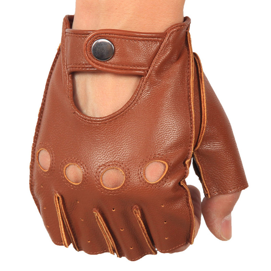 High Quality Man's Half Finger - Leather Driving Glove review and price