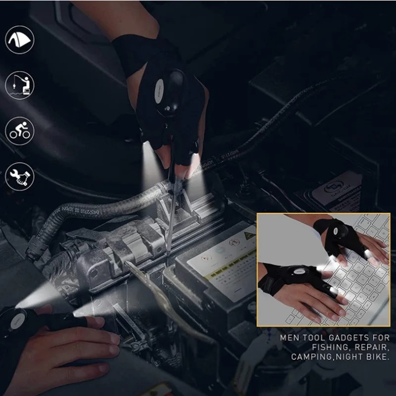 Fingerless Glove LED Flashligh - Fingerless Glove Knit review and price