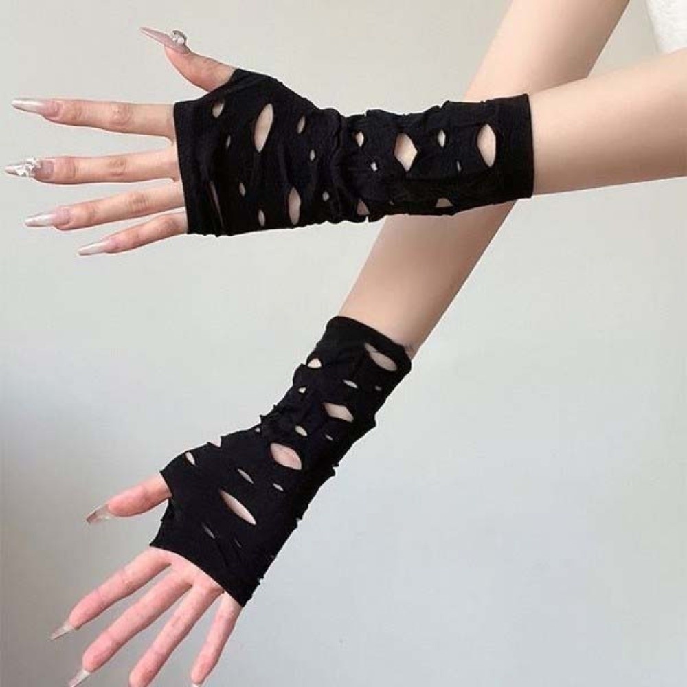 Sleeve Covers Ripped Arm Warme - Fingerless Glove Knit review and price