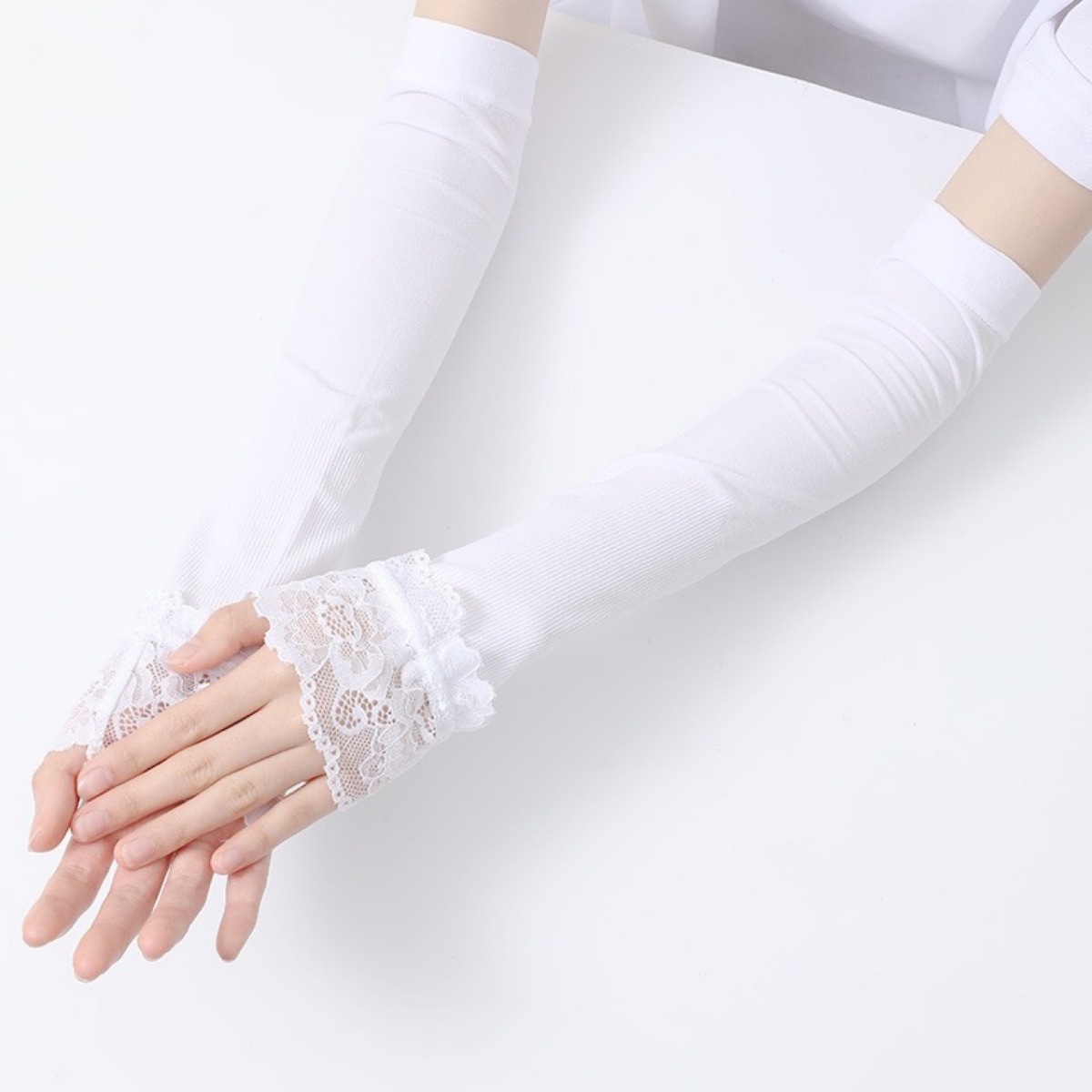 Women Long Elastic Arm Sleeve  - Fingerless Glove Knit review and price