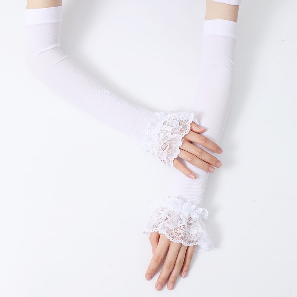 Women Long Elastic Arm Sleeve  - Fingerless Glove Knit review and price