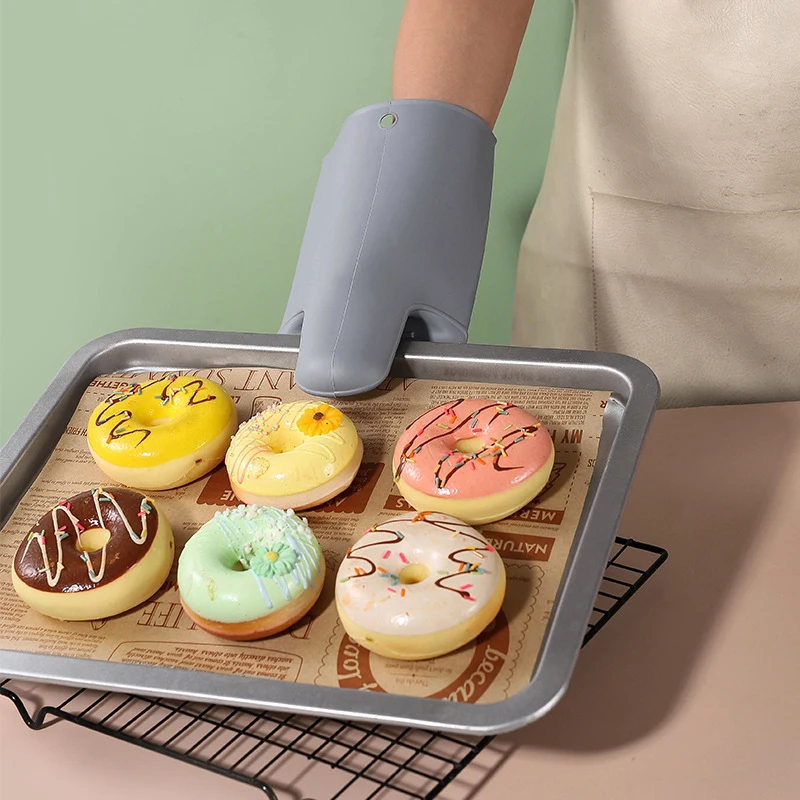 1/2Pcs Long Thickened Oven Glo - Oven Mitt Silicone review and price