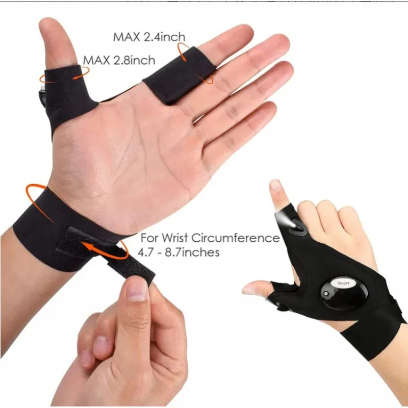 1/2/3Pair Fingerless LED Glove - Fingerless Glove Knit review and price