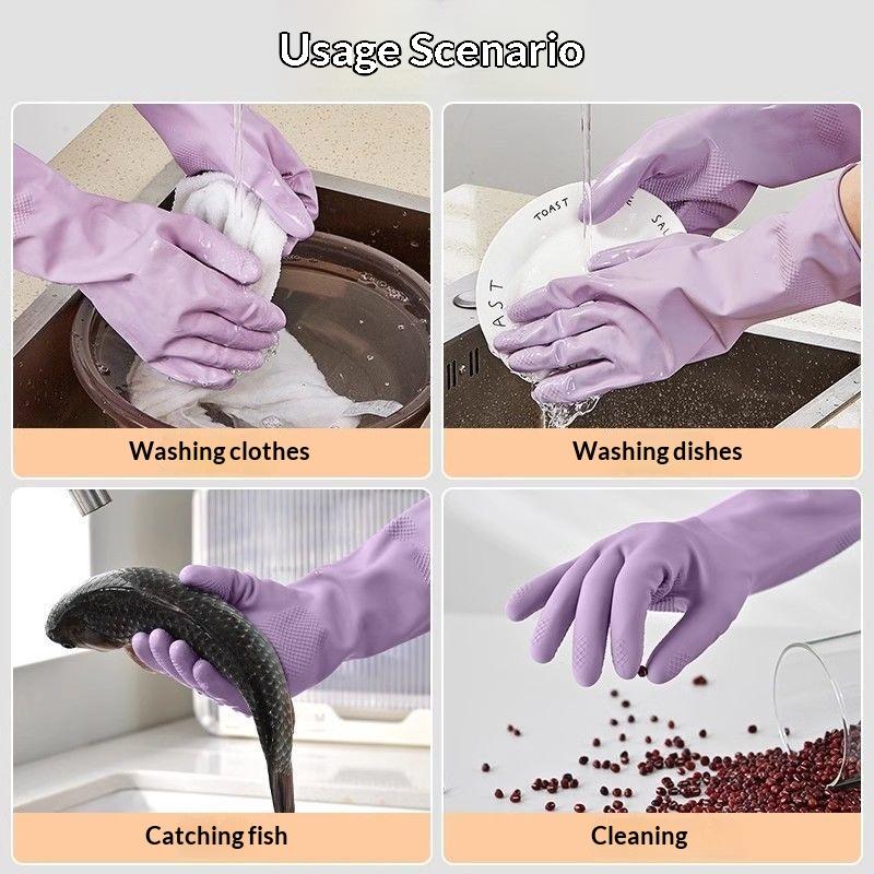 1Pair Latex Household Cleaning - Dish Glove Rubber review and price