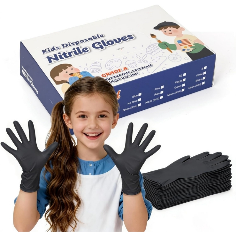 Kids Black Nitrile Disposable  - Nitrile Mechanic Glove review and price