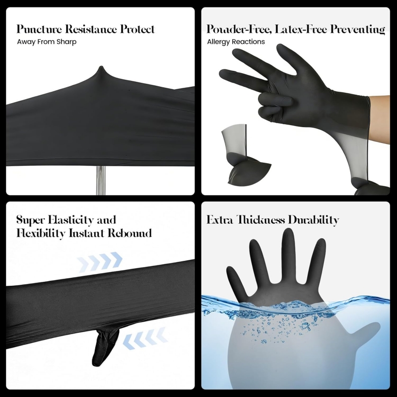 Kids Black Nitrile Disposable  - Nitrile Mechanic Glove review and price