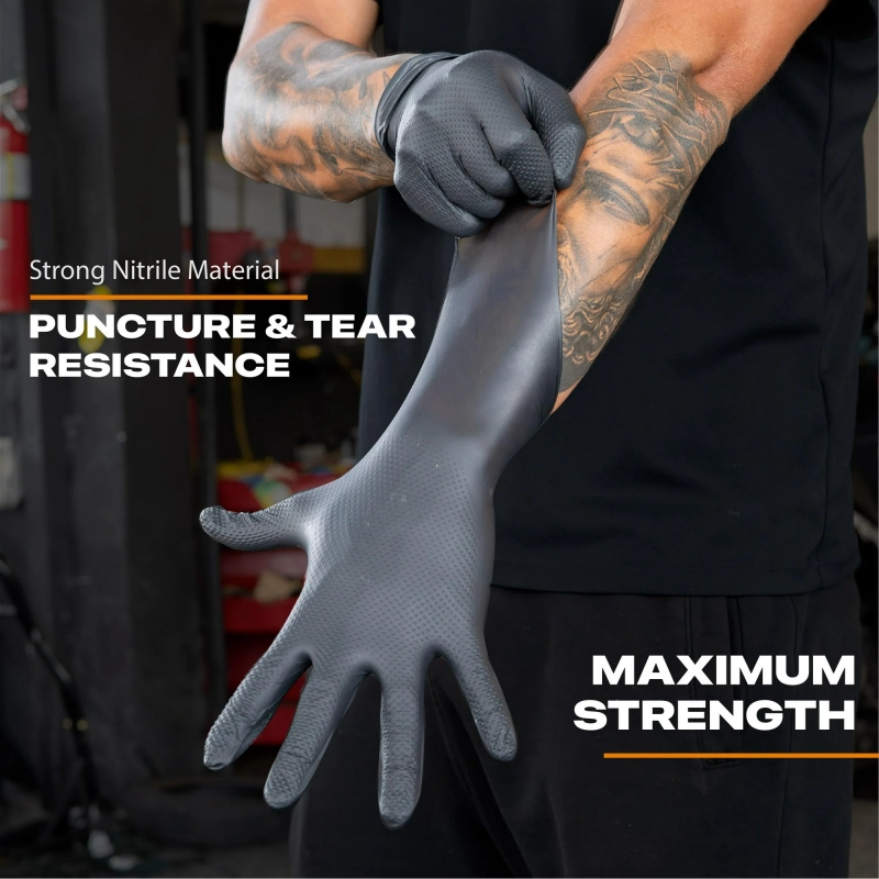 Black Heavy Duty Nitrile Dispo - Nitrile Mechanic Glove review and price