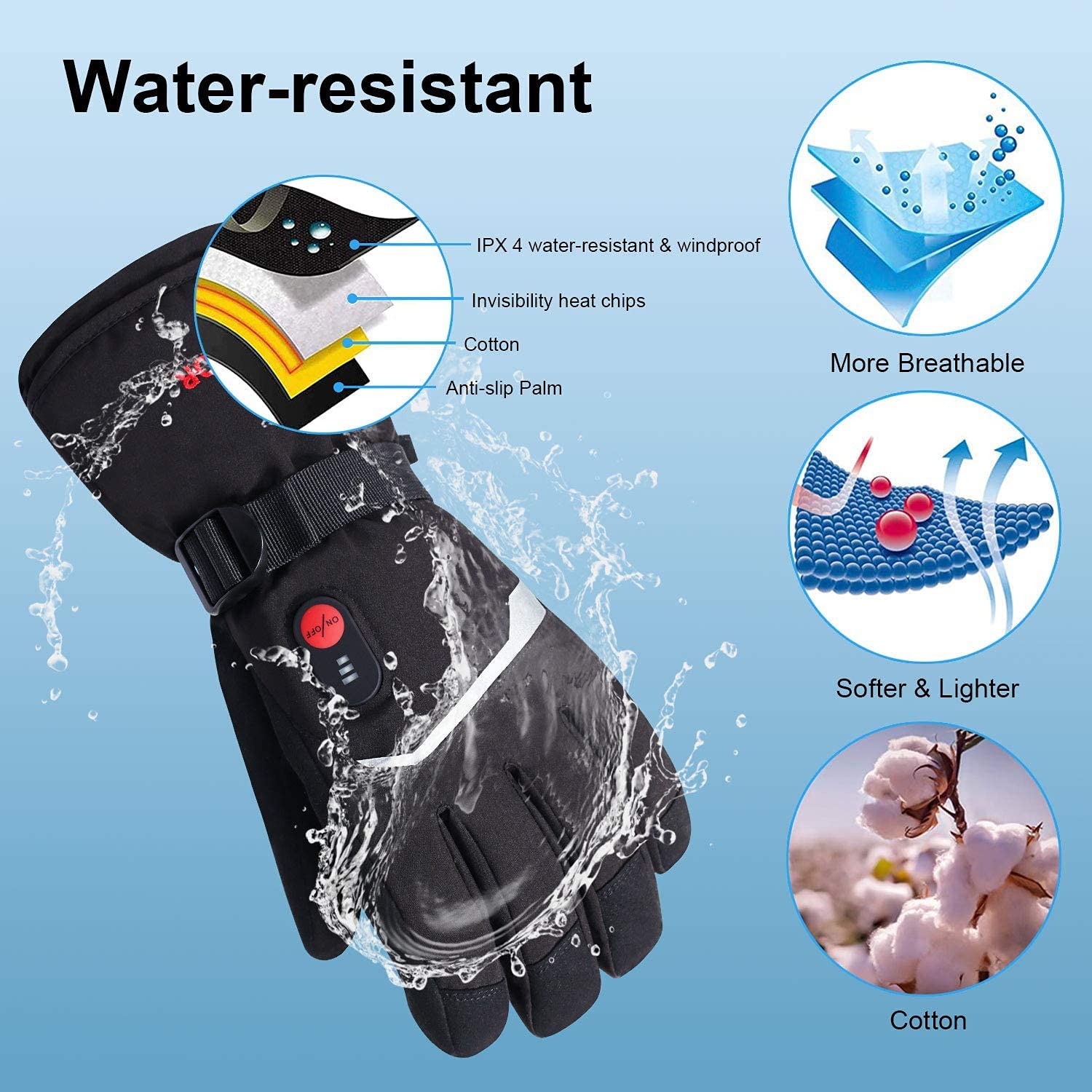 SNOW DEER Winter Heated Gloves - Heat Resistant Glove review and price
