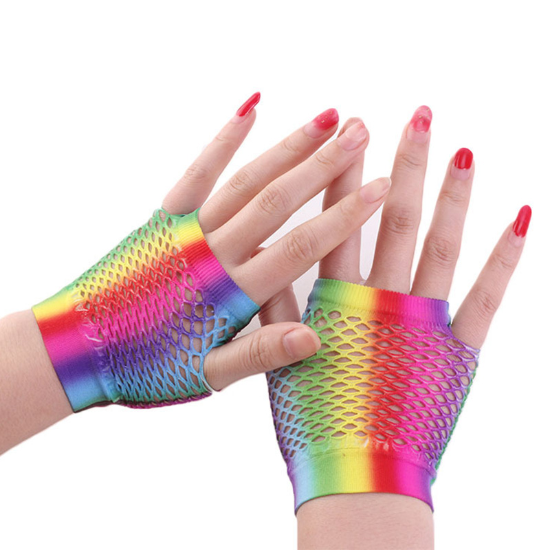 Ladies Sexy Rainbow Color Shor - Fingerless Glove Knit review and price