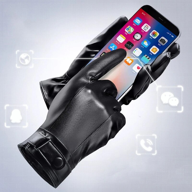 Winter Cycling Gloves Men's Mo - Leather Driving Glove review and price