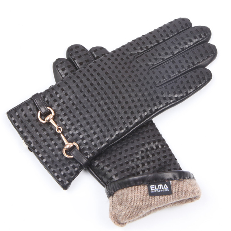 Autumn Winter Real Leather Glo - Wool Glove Lined review and price